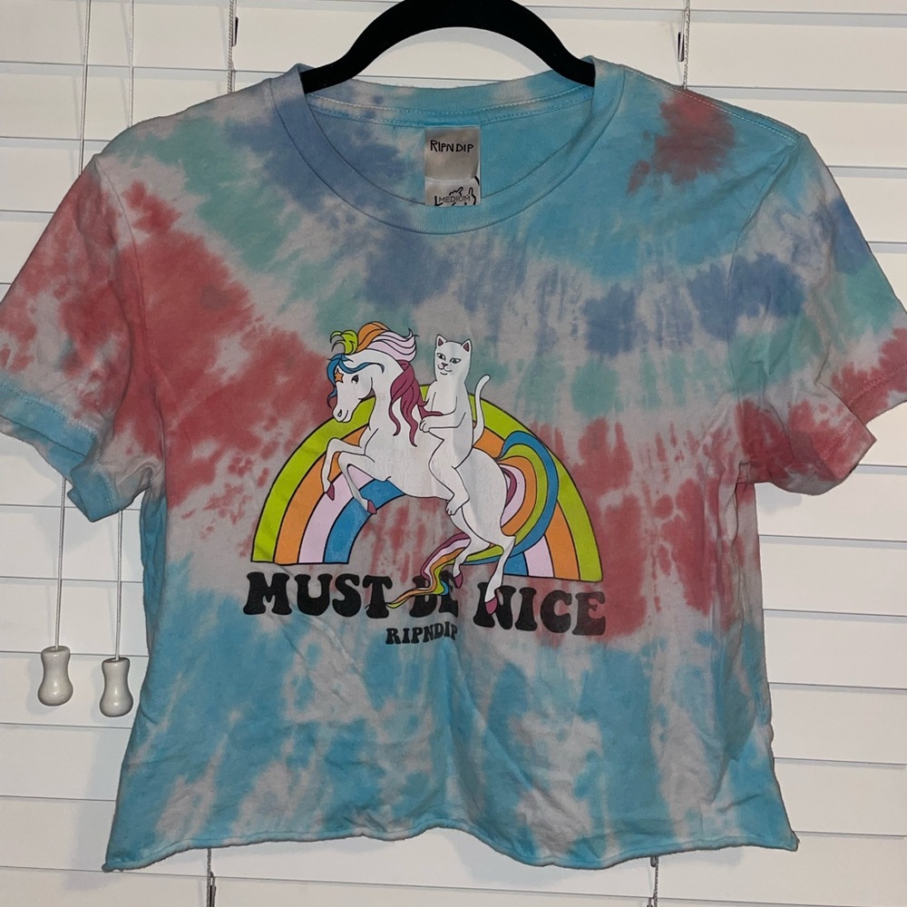 Rip N Dip Tye Dye Crop T-shirt